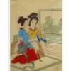 国画人物画 工笔仕女美人图 绢画仕女装饰画美人图